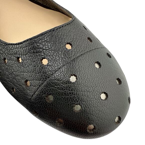 Nine West Marie Black Leather Women's Size 9.5 Slip On Flats NWB‎ - Picture 4 of 10